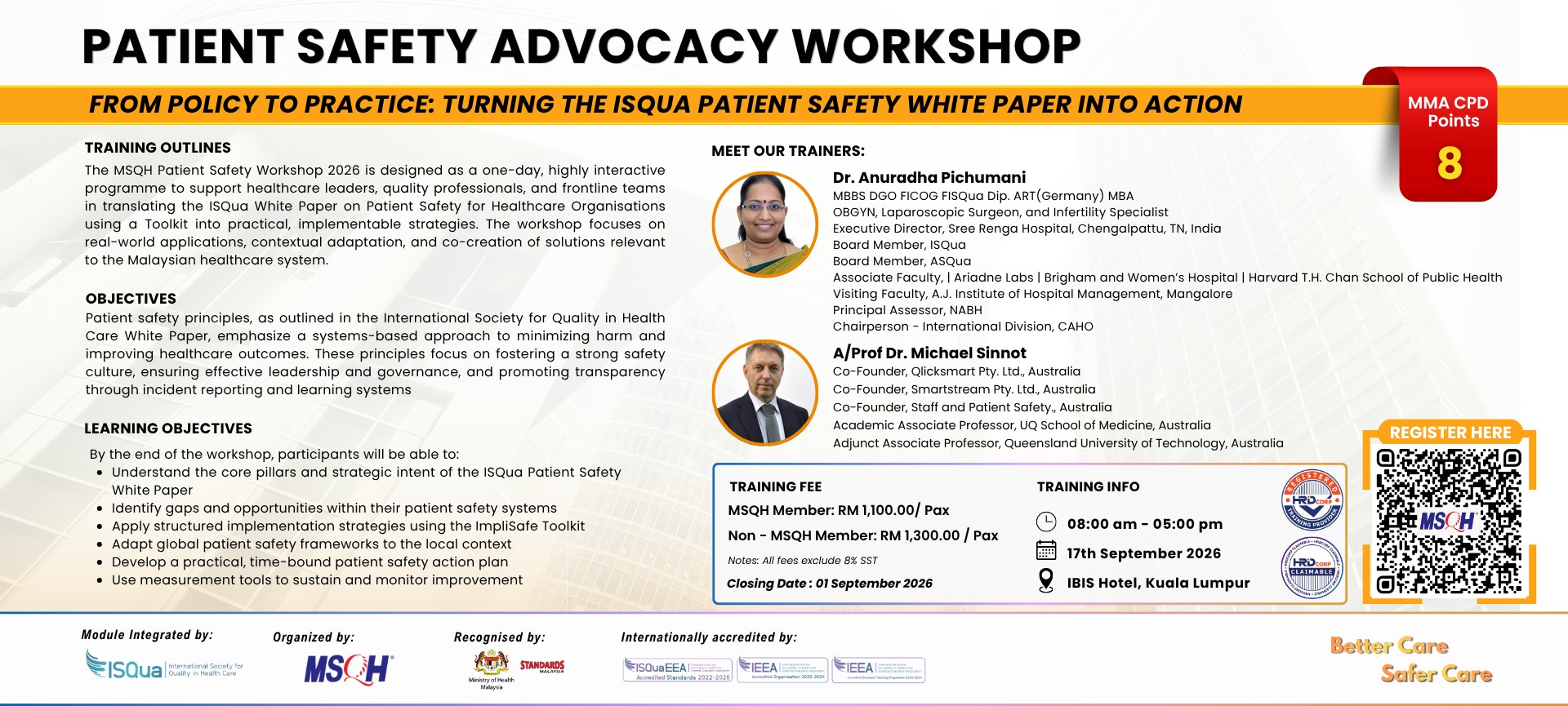 [Banner] PATIENT SAFETY ADVOCACY WORKSHOP